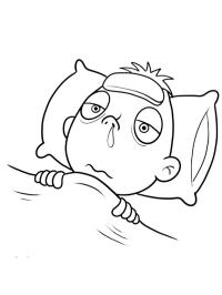 Menino com gripe