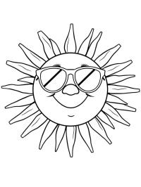 Sol sorrindo de óculos escuros