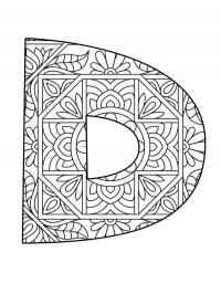 Mandala da letra D