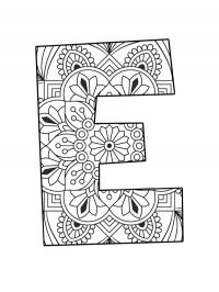 Mandala da letra E