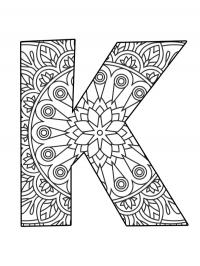 Mandala da letra K
