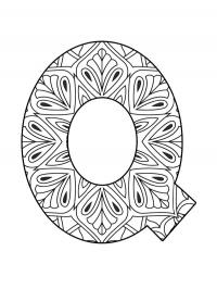 Mandala da letra Q