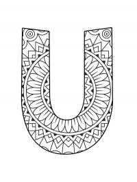 Mandala da letra U