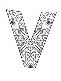 Mandala da letra V