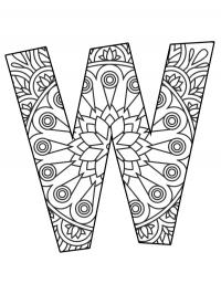 Mandala da letra W