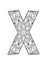 Mandala da letra X