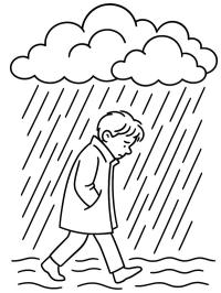 Andando na chuva
