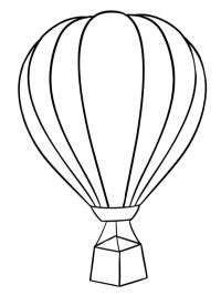 Balão de ar quente simples