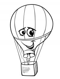 Balão de ar quente sorrindo