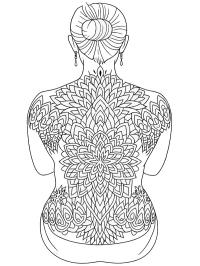 Tatuagem de mandala nas costas