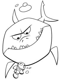 Marlin encontra um tubarão