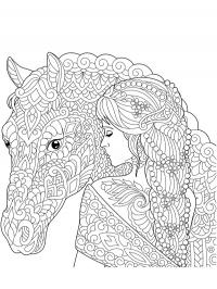 Menina e cavalo