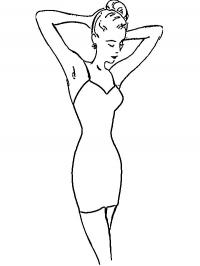Garota com vestido longo