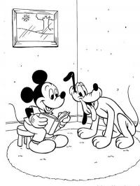 Mickey Mouse lendo