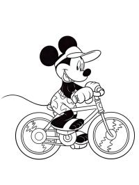 Mickey Mouse de bicicleta