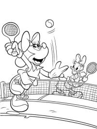 Minnie e Margarida jogando tênis