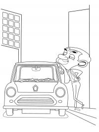 Mr. Bean no mini carro