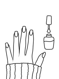 Desenhando unhas com esmalte