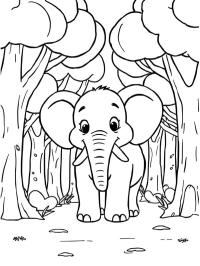 Elefantinho na floresta