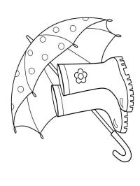 Guarda-chuva e galochas