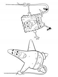 Patrick Estrela e Bob Esponja Calça Quadrada