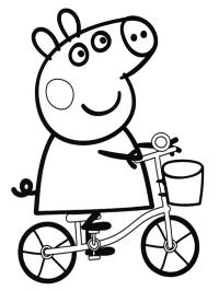 Peppa andando de bicicleta