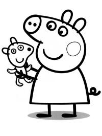 Peppa Pig com urso