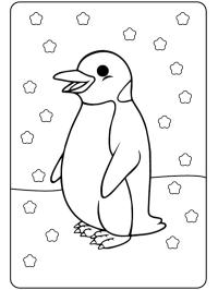 Pinguim na neve