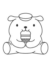 Pompompurin tomando sorvete