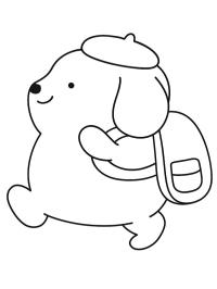 Pompompurin vai para a escola