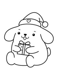 Pompompurin com gorro de Natal