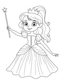 Princesa com uma varinha mágica