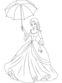 Princesa com guarda-chuva