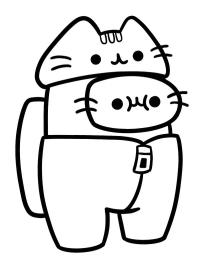 Pusheen de Among Us