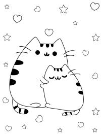 Pusheen com um amigo