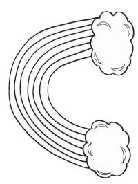 Arco-íris com nuvens