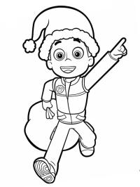 Ryder com gorro de Natal