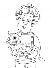 Sam com um gato