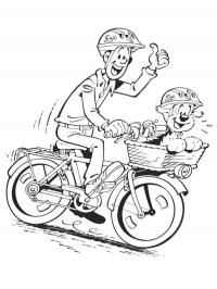 Samson e Gert na bicicleta