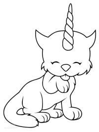 Gato-unicórnio fofo
