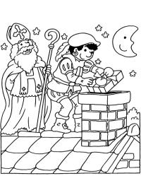 Papai Noel e ajudante trazem presentes