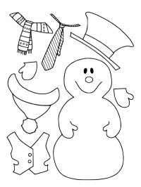 Vestindo boneco de neve