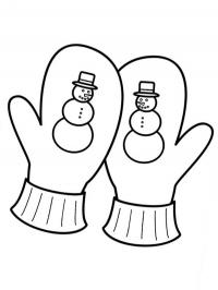Luvas de boneco de neve