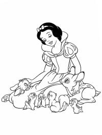 Branca de Neve com animais