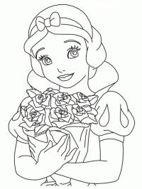 Branca de Neve com rosas