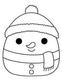 Boneco de neve Squishmallows