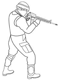 Soldado com arma