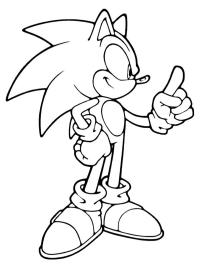Sonic apontando o dedo