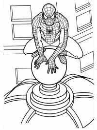 Homem-Aranha escalando um prédio