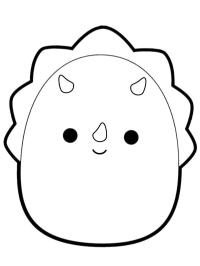 Squishmallows dinossauro Tristan Triceratops
